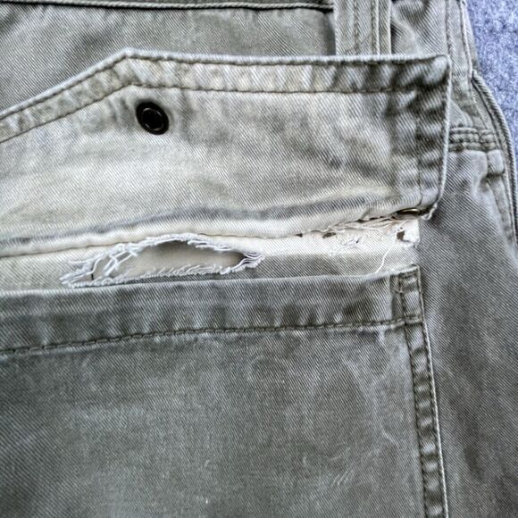 Vintage Trailer Jeans 30 Tan Grunge Skater Articulated Knee Biker Flap Pocket - Picture 10 of 10
